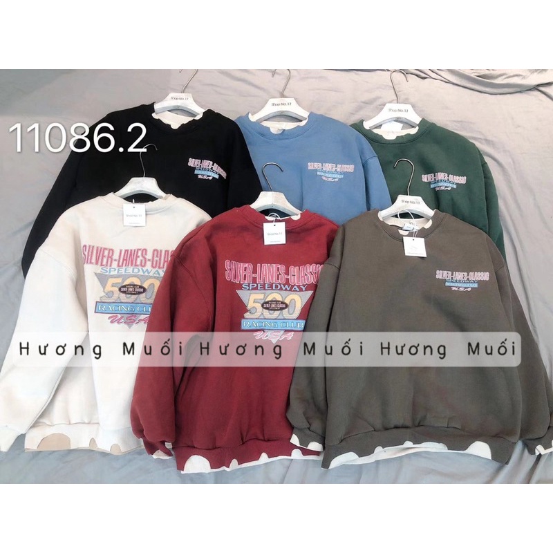 Áo nỉ cổ tròn pha rách 500 - sweater nỉ bông | BigBuy360 - bigbuy360.vn