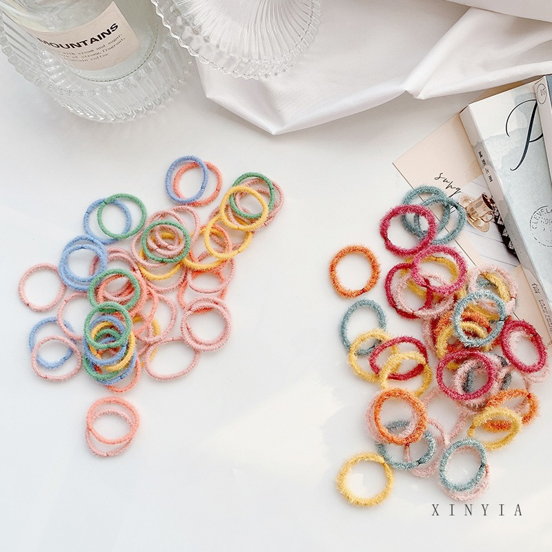 Set 100 Kẹp Tóc Giả Lông Thỏ Phong Cách Hàn Quốc