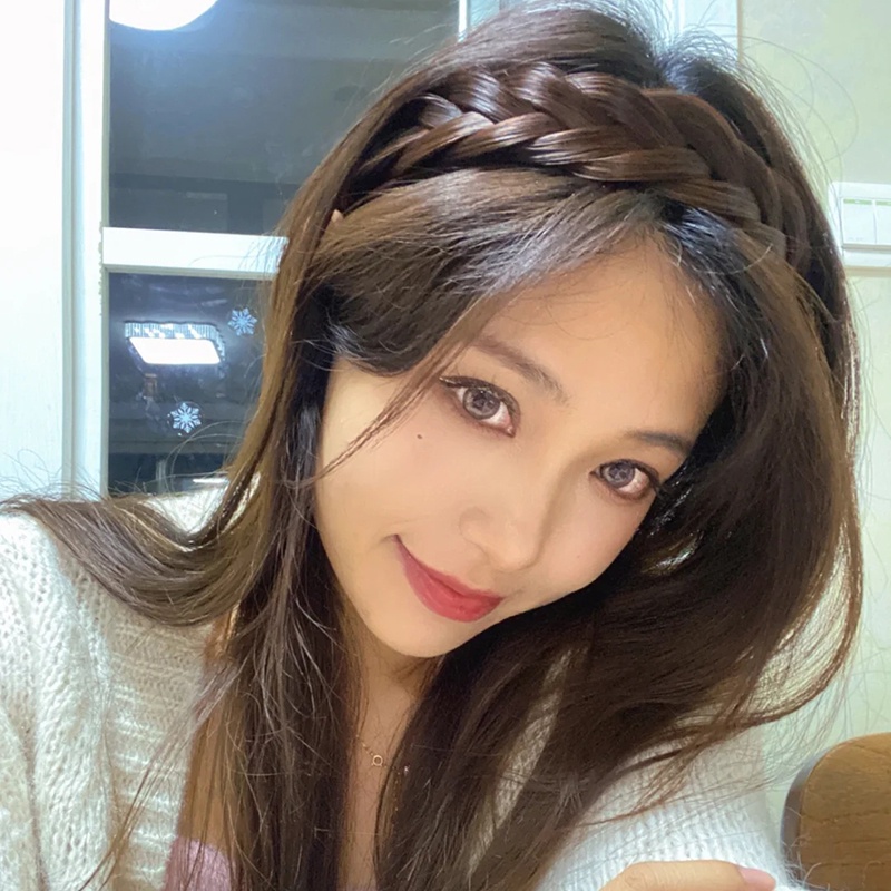 Băng Đô Tóc Giả Bện Phong Cách Hàn Quốc Thời Trang