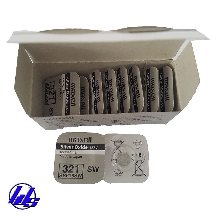 Pin đồng hồ đeo tay Maxell SR616SW/321 Silver Oxide 1.55V - Vỉ 1 viên