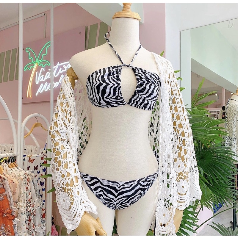 Bikini basic sọc ngựa vằn kèm ảnh thật và feedback