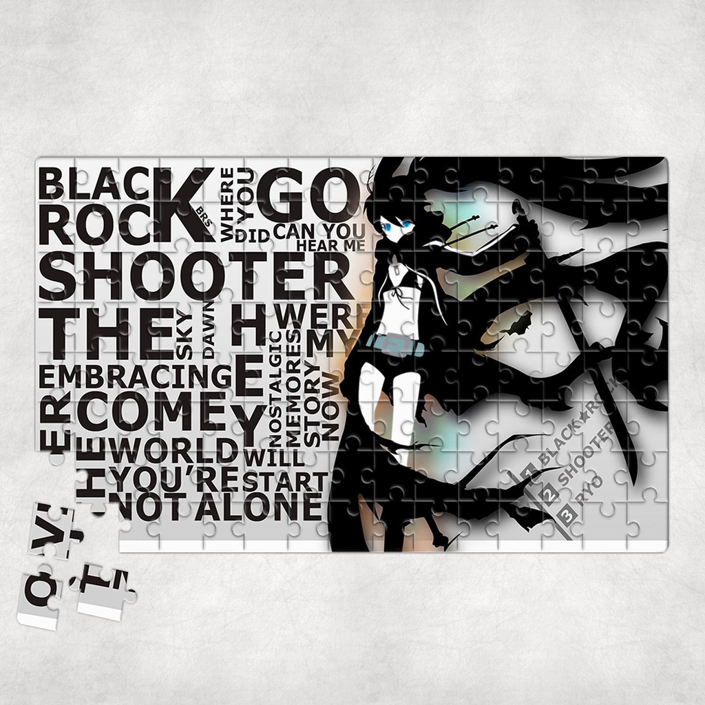 Tranh ghép hình A4, A5 Anime, xếp hình BLACK ROCK SHOOTER - Mẫu 1