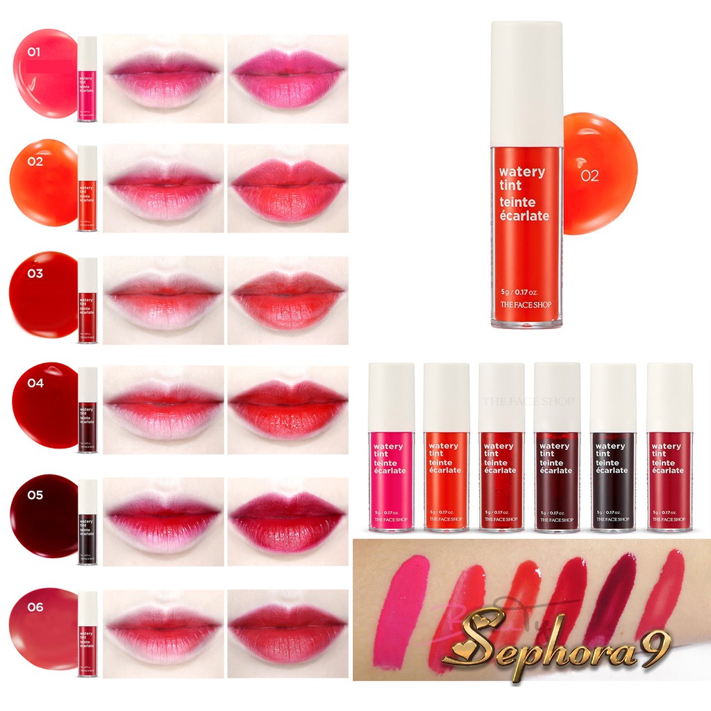 Son kem TFS Watery Tint The Face Shop 5g màu đẹp và mềm môi