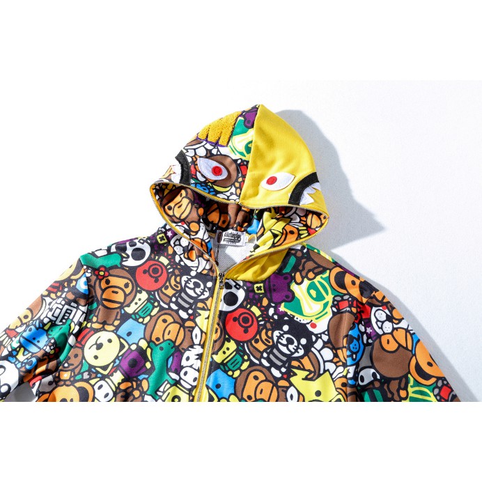 Mới Áo Khoác Hoodie BAPE Họa Tiết Rằn Ri