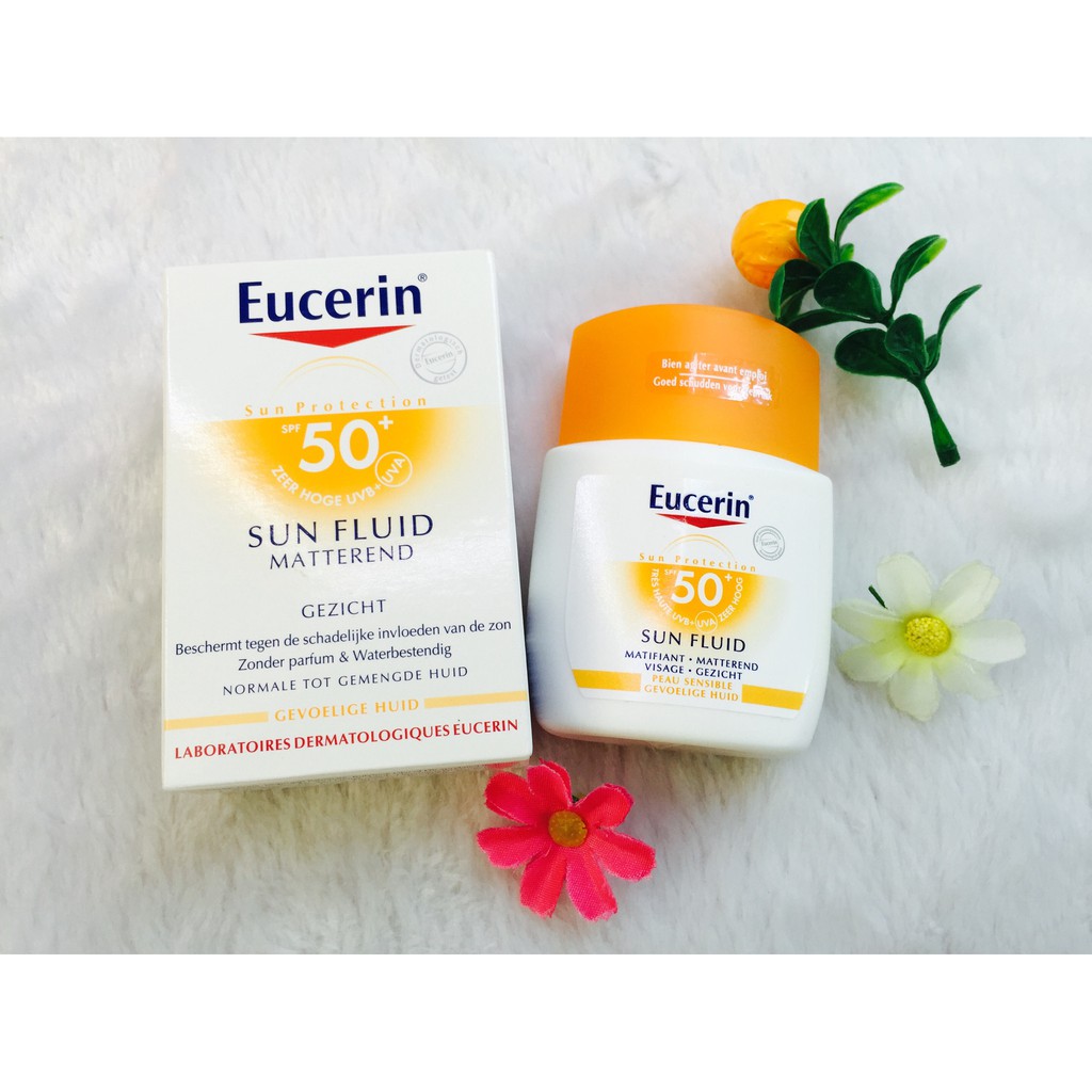 Kem Chống Nắng Không Gây Nhờn Rít Cho Da Thường Và Da Hỗn Hợp Eucerin SPF50+ 50ml