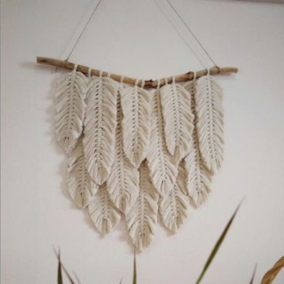 Mành Macrame hoạ tiết lá Size lớn 60x45