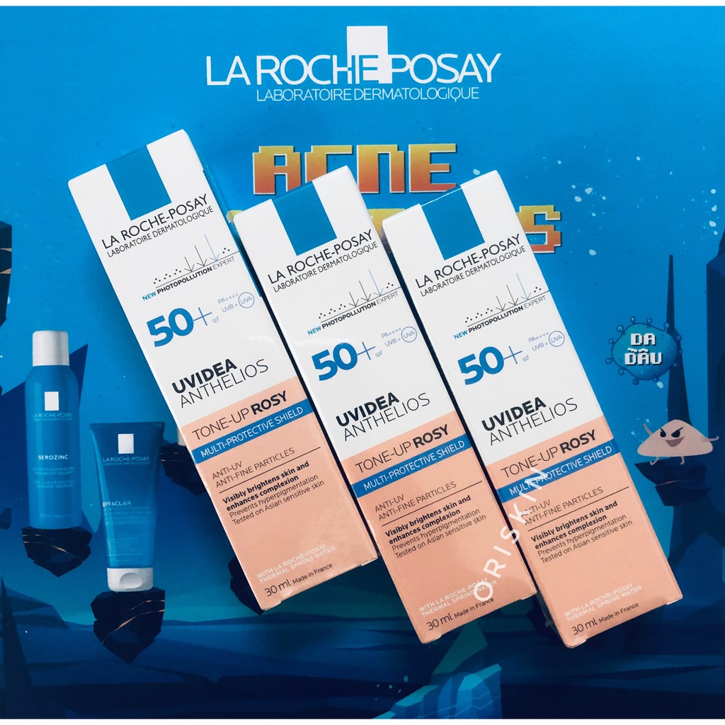 La Roche Posay - Kem Chống Nắng Dạng Gel Làm Sáng Và Cải Thiện Sắc Tố Da UVIDEA Anthelios Tone-Up Rosy SPF50+  30Ml