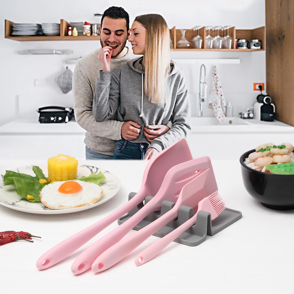 Kẹp Nhấc Muỗng Bằng Silicone Tiện Dụng Cho Nhà Bếp