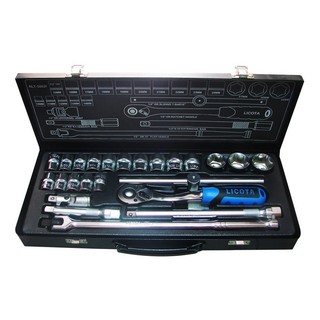 Bộ tuýp 24 chi tiết 1/2” hệ mét , đầu tuýp lục licota - alt-5002f