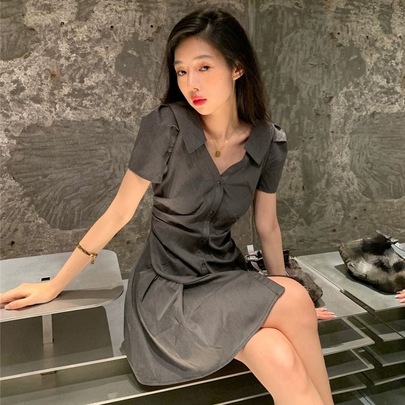Đầm Polo Ôm Eo Thời Trang Mùa Hè Hàn Quốc Hàng Mới 2022 Dành Cho Nữ