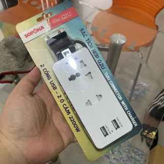 Ổ cắm điện tích hợp sạc usb sopoka q2u