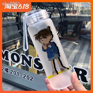 Ấm Đun Nước, Cốc♦Cốc Thủy Tinh Hai Chiều In Hình Thám Tử Conan Hoạt Hình Cho Trẻ Em