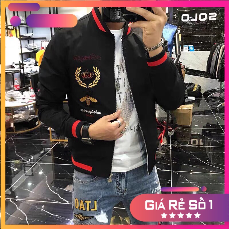 Áo Khoác Dù Nam Nữ Cao Cấp in Hình Ong Kiểu Dáng Hàn Quốc. Hot Teen.NT