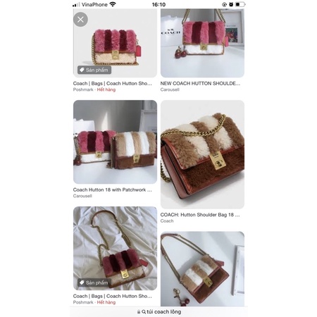 Túi coach lông cho ai thích ấm áp Size 22