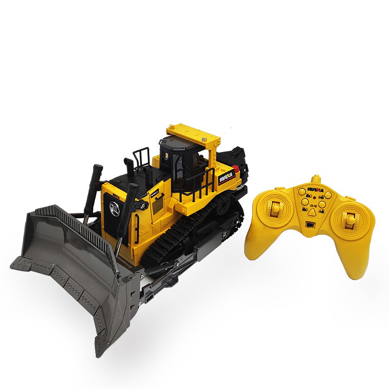 Huina 1569 Xe công trình xây dựng, máy ủi đầu khiển từ xa huina1569 oto xúc đất Huina RC Bulldozer máy xúc đất hulna 156