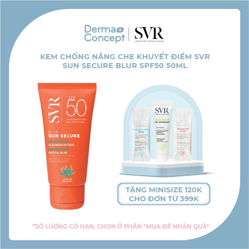 Kem chống nắng che khuyết điểm SVR Sun Secure Blur SPF50 50ml [NHẬP KHẨU CHÍNH HÃNG 100%]
