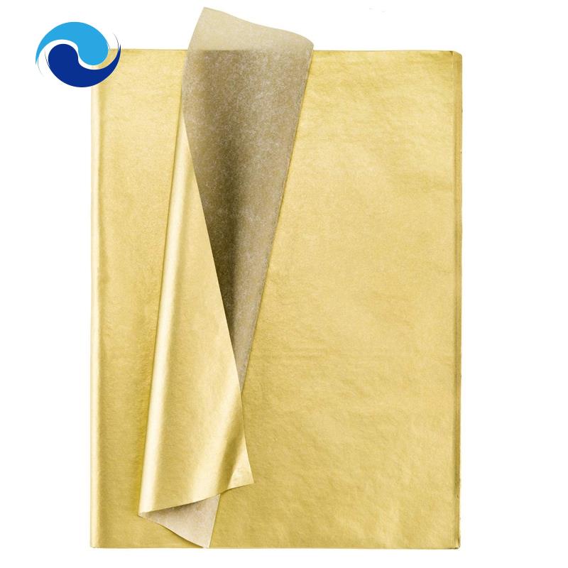 Set 100 Tờ Giấy Vàng Gói Quà Sinh Nhật/Trang Trí Đa Ứng Dụng