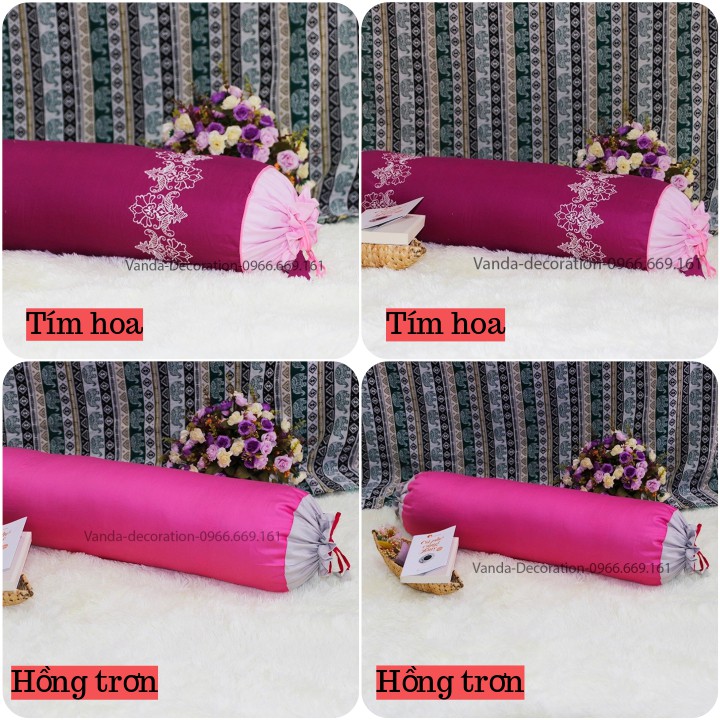 Vỏ gối ôm Cotton Lụa họa tiết đẹp dễ dàng mix phối phong cách đơn giản