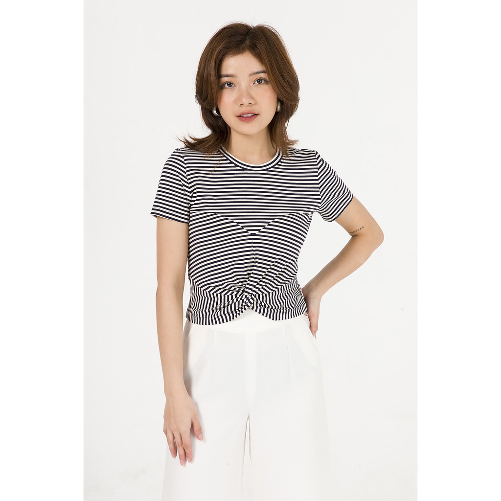 Áo thun cotton can xoắn VIEN TRAN V61S20H031 (Nhiều màu)