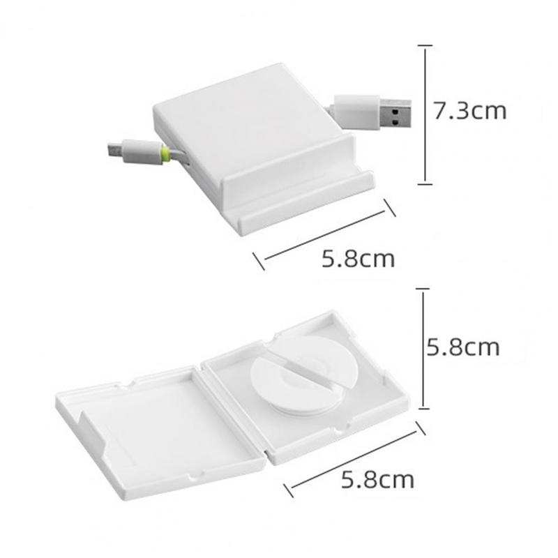 1 Hộp Đựng Dây Cáp Sạc 2 Trong 1 Có Thể Xoay Được Kèm Giá Đỡ Tiện Dụng