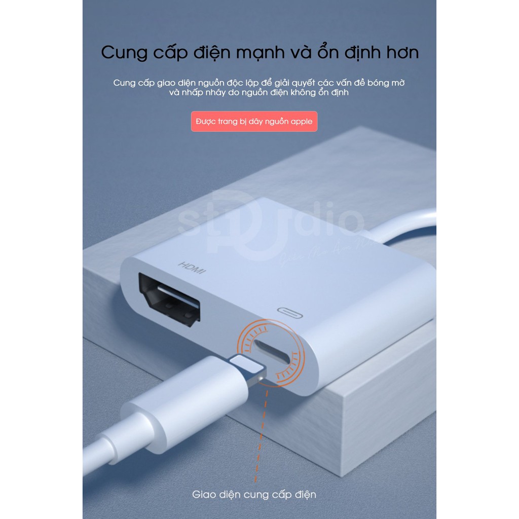 Cáp chuyển đổi Lightning sang HDMI + Adapter Lightning