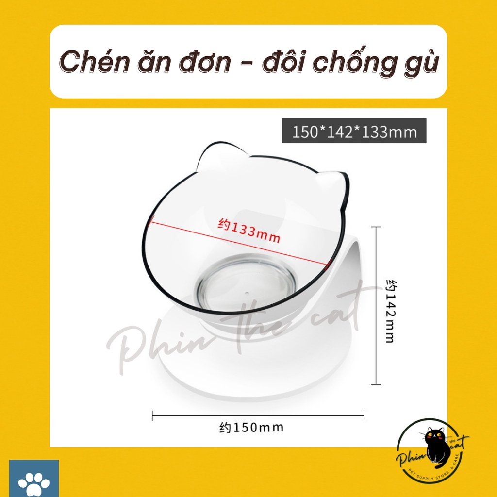 [Ảnh thật] Chén ăn đôi - đơn chống gù, dễ tháo lắp vệ sinh, bảo vệ cột sống Boss yêu | phinthecat