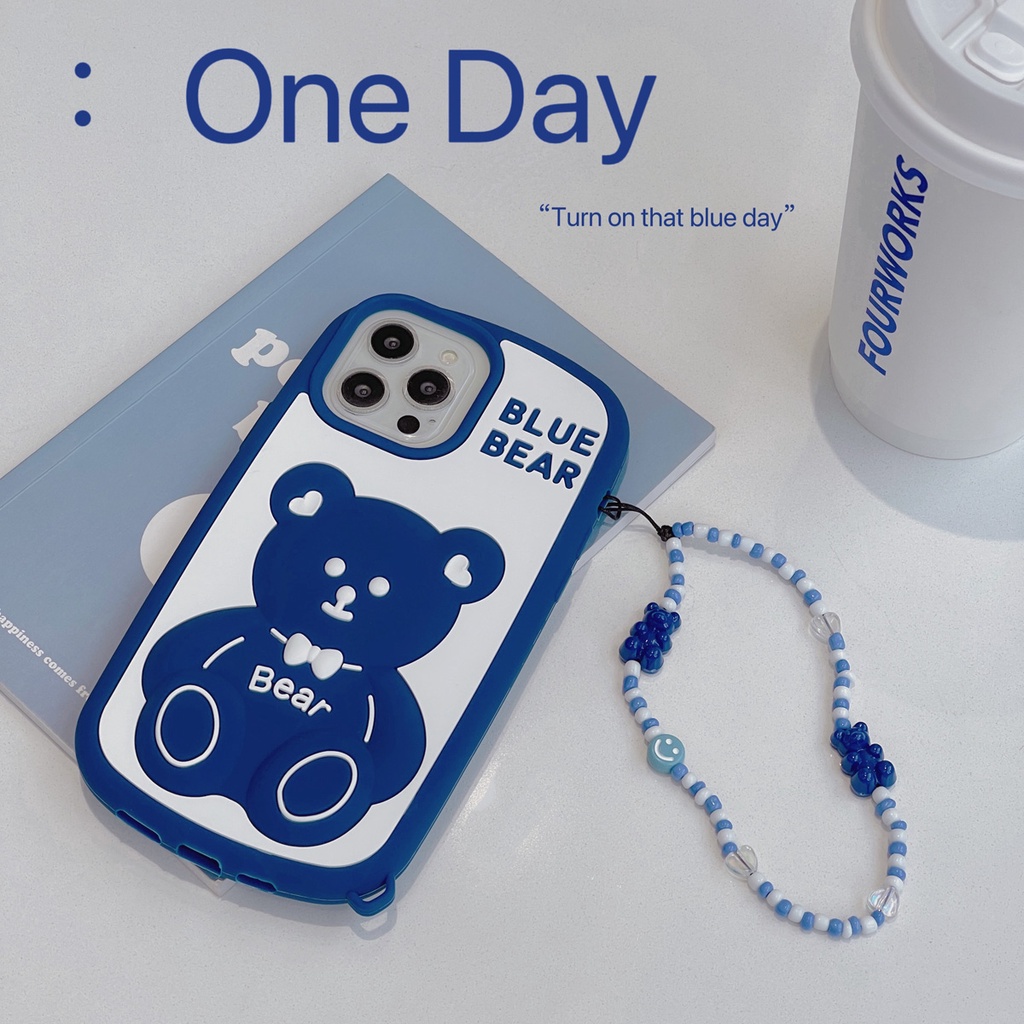 Ốp Điện Thoại Silicon In Hình Gấu Klein Cho Iphone 6 6s 7 8 plus X XR XS 11 12 13 Pro max