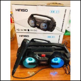 Loa Bluetooth hát Karaoke xách tay KMS1- kèm 1 micro