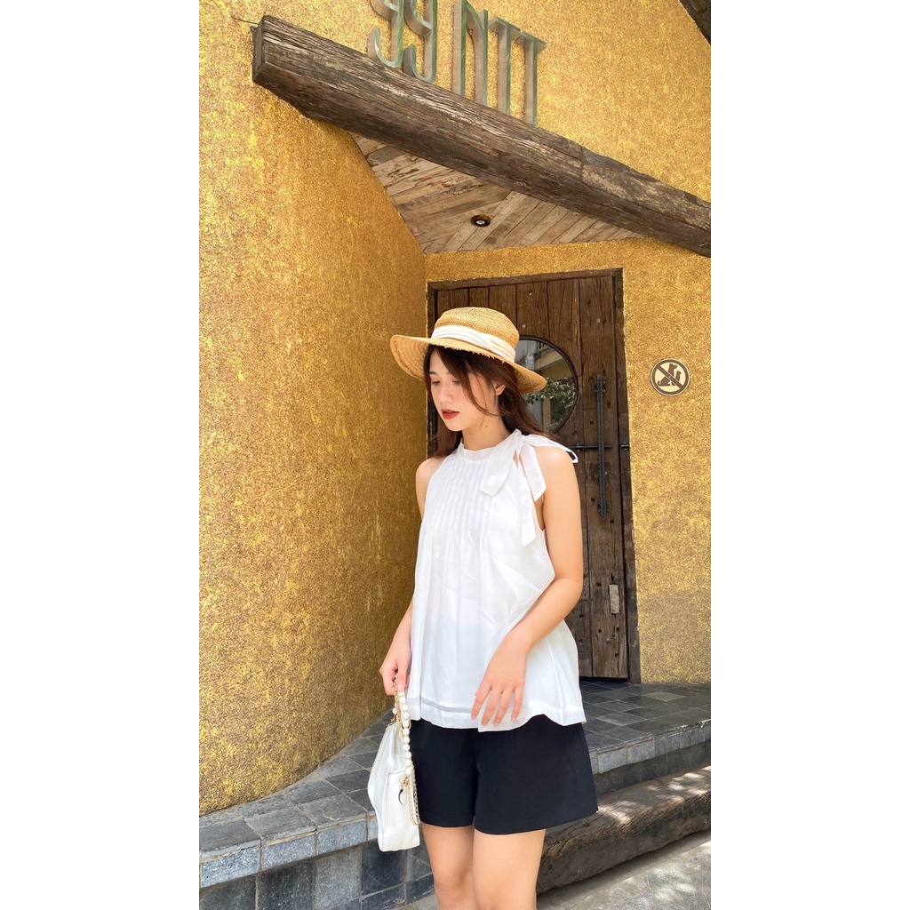 Áo yếm cổ nơ thân ly TIINSTORE AHN326