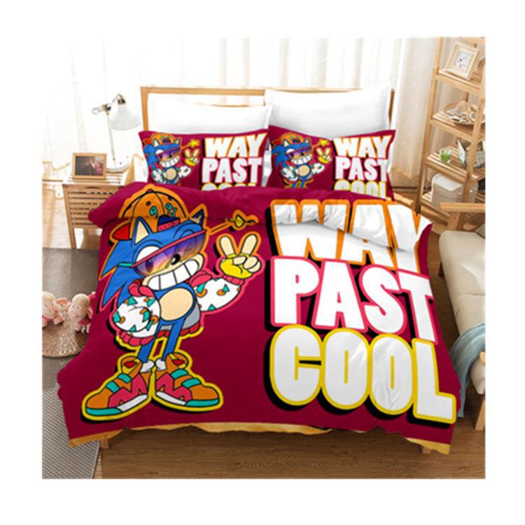 Bộ Chăn Ga Và Vỏ Gối In Hình Sonic The Hedgehog CG1