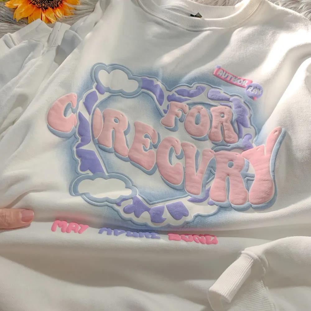 NRVP Áo thun nữ dài tay cổ tròn phong cách Hàn Quốc thời trang