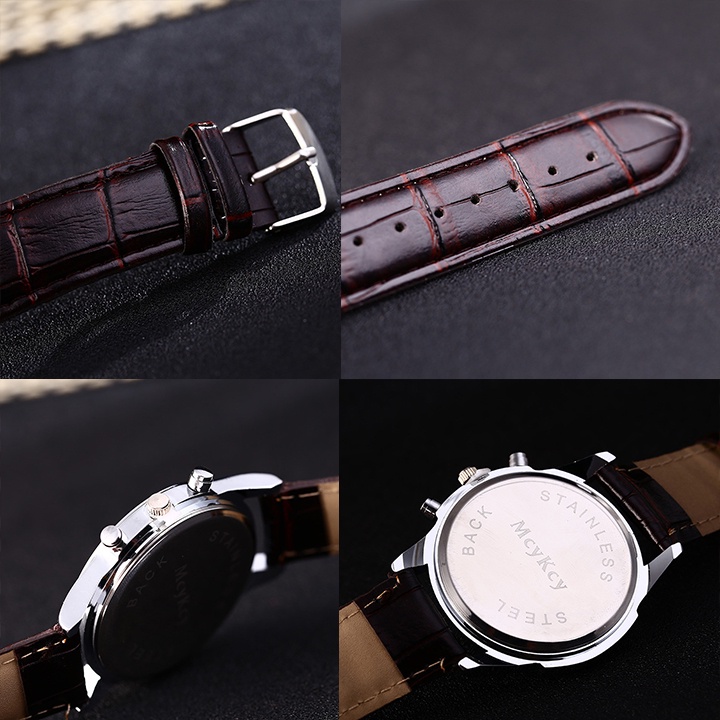 Đồng Hồ Nam MK01 Chất Liệu Dây Da Phong Cách Thanh Lịch, Sang Trọng