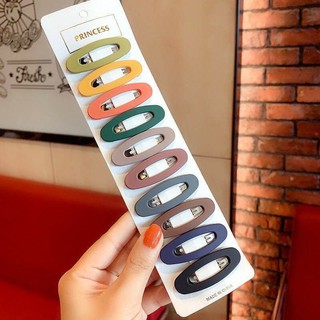  MẪU MỚI | KẸP TÓC OVAL TRÒN MÀU TRƠN | VIDEO THẬT | KISS PLAZA