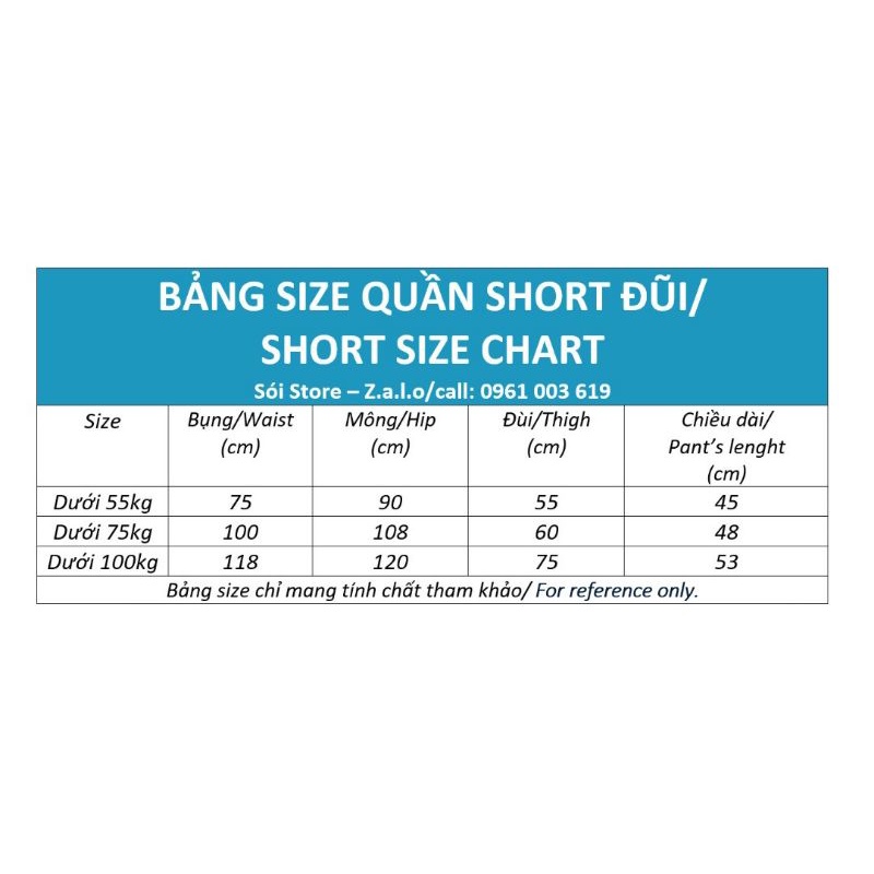 40-100kg quần đùi/quần short đũi thời trang bigsize Sói Store