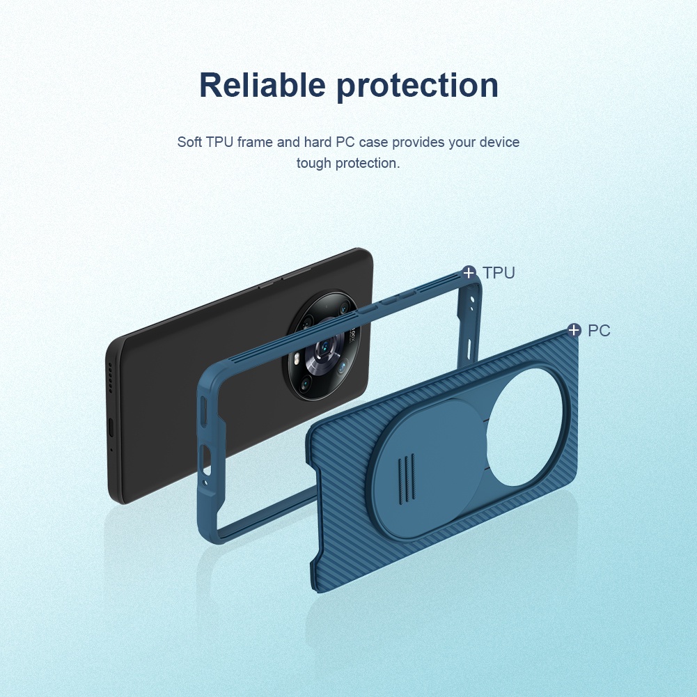 Ốp điện thoại Nillkin bằng TPU + PC chống sốc có nắp trượt bảo vệ camera cho Honor Magic 4 Pro