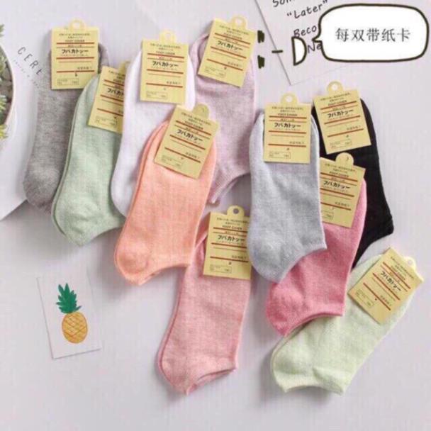 Sét 10 Đôi Tất Đa Sắc Nữ Xuất Nhật Nhiều Màu - LADY