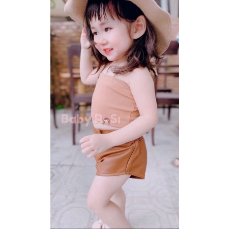 Quần đùi da ôm cho bé