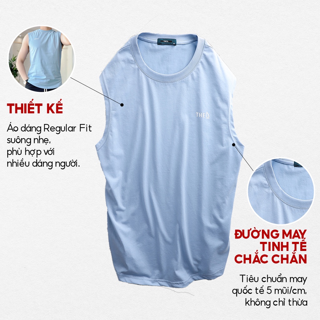 Áo Ba Lỗ Nam Tanktop The D Dáng Regular Chất Liệu Cotton Mềm Mịn, Thoáng Mát, Thấm Hút Mồ Hôi Tốt 5503