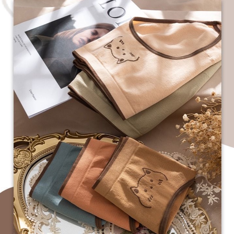 Bộ 4 Quần Lót Nữ Kháng Khuẩn Không Đường May