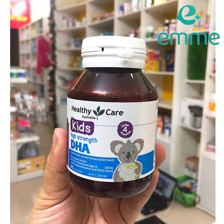 [CHUẨN ÚC] Viên uống Healthy Care Kids High Strength DHA Úc cho bé 60 viên - Giá Tốt Mẫu Mới