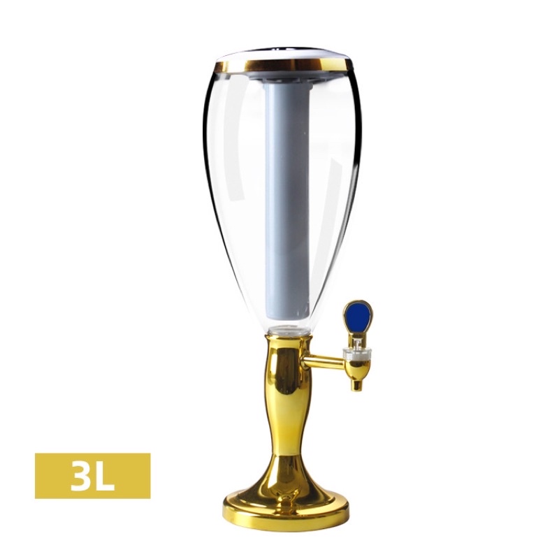 Tháp bia 3L mạ vàng ( ảnh thật )