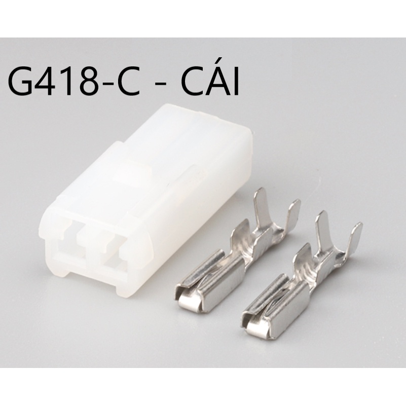 G418-Giắc cắm nối 2 lỗ màu trắng 2mm MG