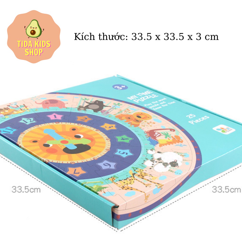 Đồ Chơi Xếp Hình ❤️ Freeship ❤️ Giá Tốt ❤️ Ghép Hình Puzzle Nhiều Mảnh Đồng Hồ Cho Bé Phát Triển Não Bộ ❤️ TiDa Kids