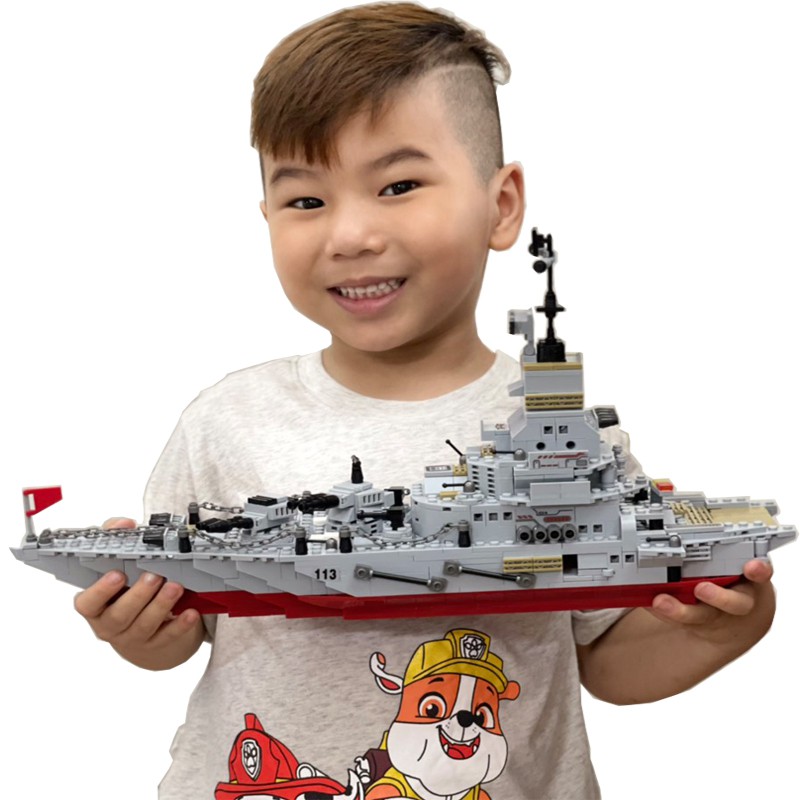 [Hàng Chính Hãng] Bộ Đồ Chơi Xếp Hình BATTLESHIP Lắp Ráp Kiểu LEGO Mô Hình Chiến Hạm, Tuần Dương Hạm Với 1000+ Mảnh Ghép