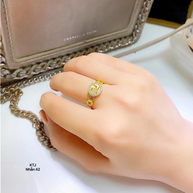 Nhẫn kim tiền vàng 10kara