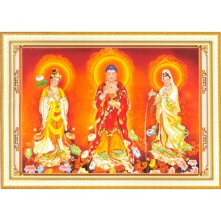 tranh đính sẵn (tranh tam Thế Phật)