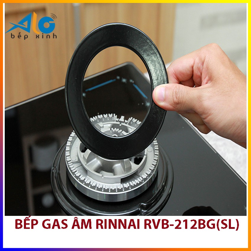 Bếp gas âm Rinnai RVB-212BG(SL) - Ngắt gas tự động - Alo Bếp Xinh
