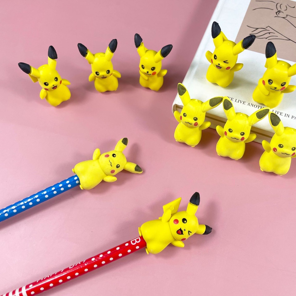 Cục Tẩy Hình Hoạt Hình Pikachu Bằng Cao Su Dành Cho Trẻ Em