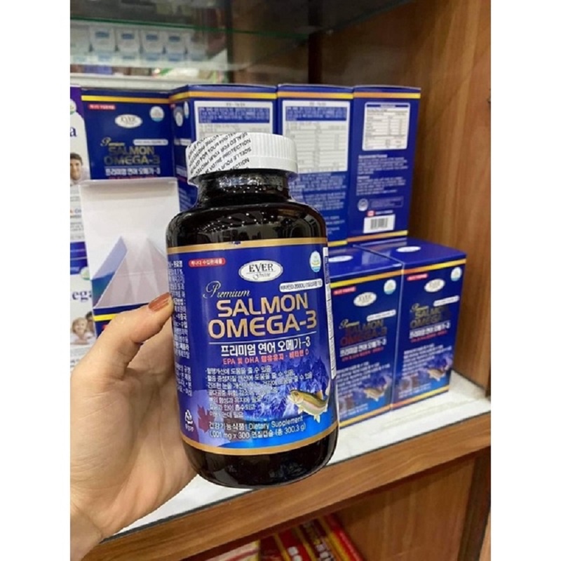 Dầu Cá Salmon Omega-3 Premium, Hộp 300 Viên, Giúp Giảm Mỡ Máu, Nâng Cao Sức Khỏe, Mắt Sáng Tinh Anh