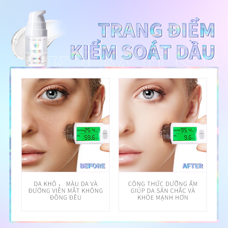 Kimuse kiểm soát dầu kem lót trang điểm che lỗ chân lông lâu trôi chuyên dụng
